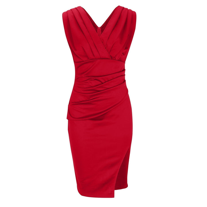 Fresia™ | Elegant Fitted Dress with V-Neckline