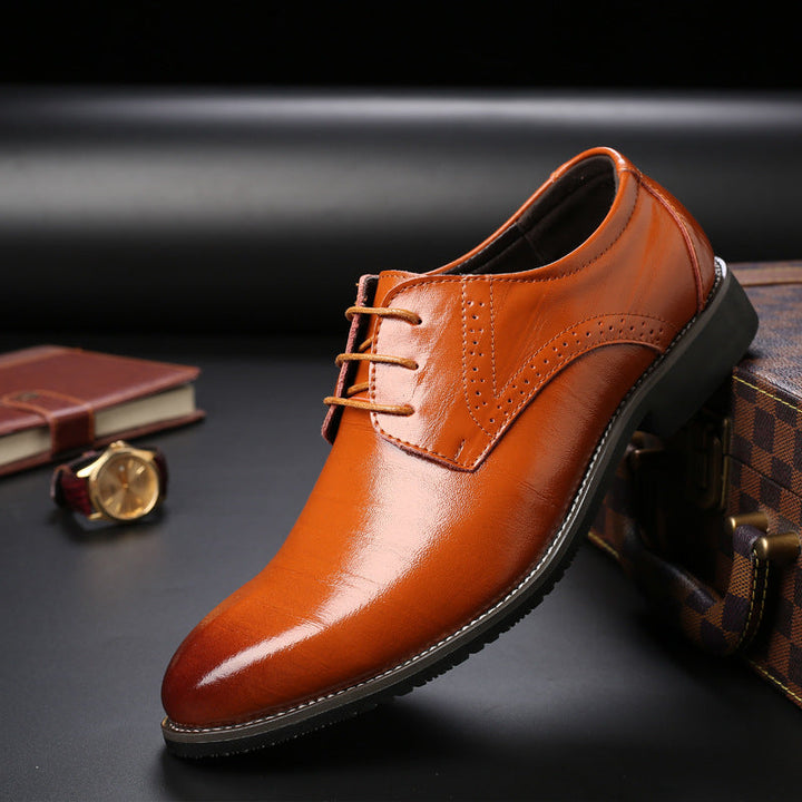 Men's Pointed Toe Oxford Dress Shoes – Tan