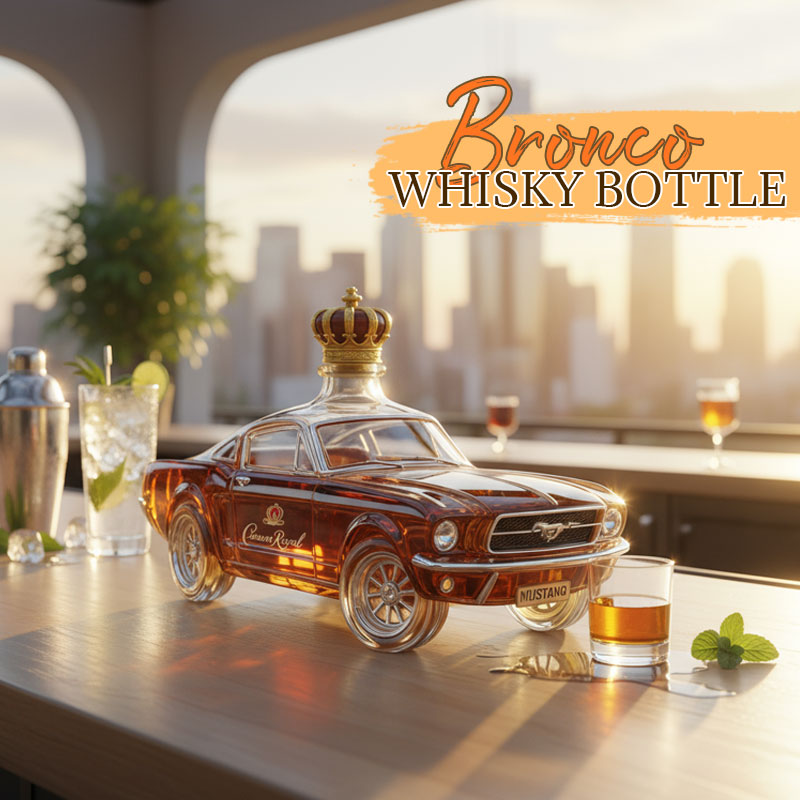 Bronco Mustang Whiskey Bottle