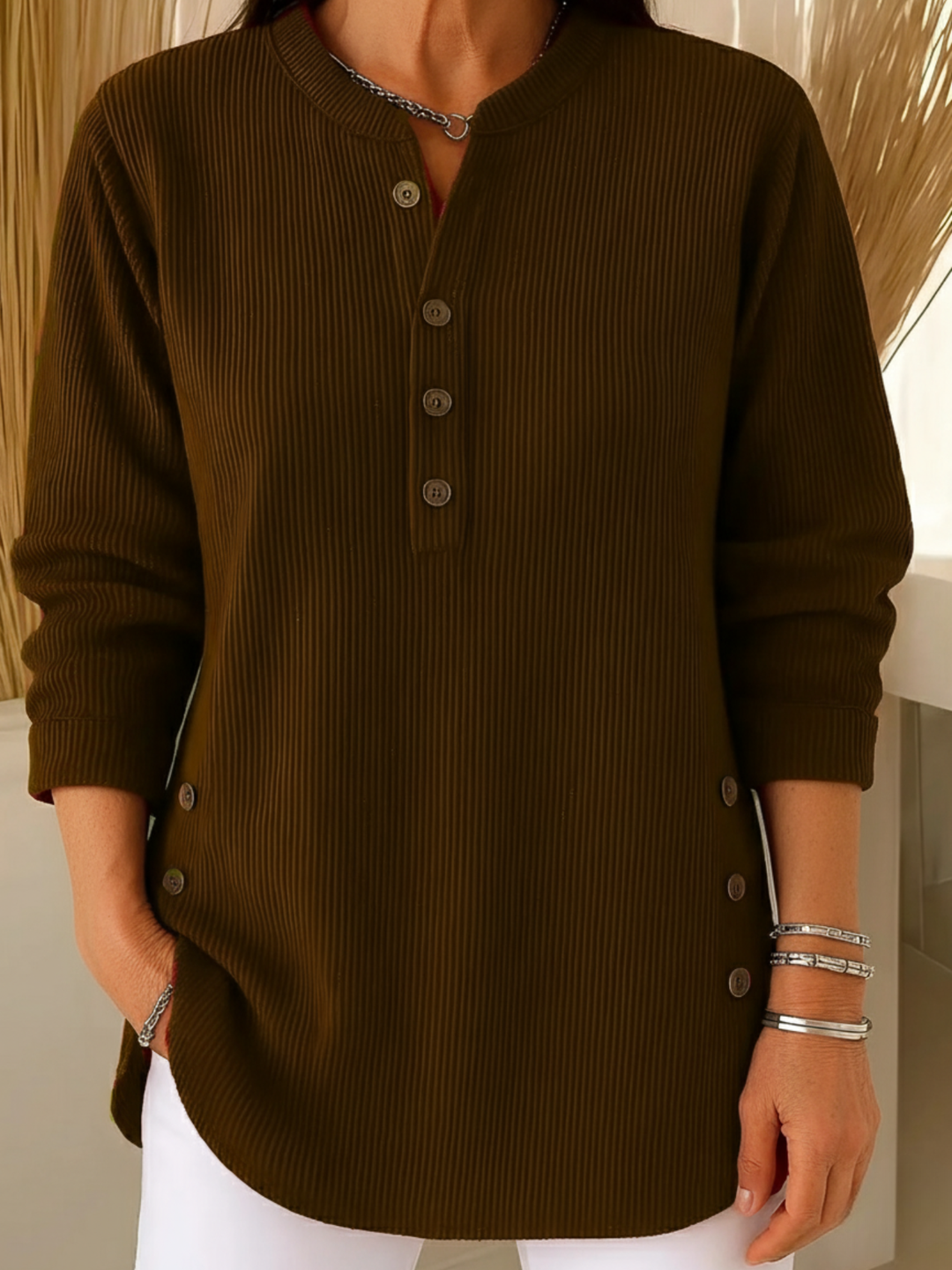 Annelie™ | Stylish Casual Henley Top