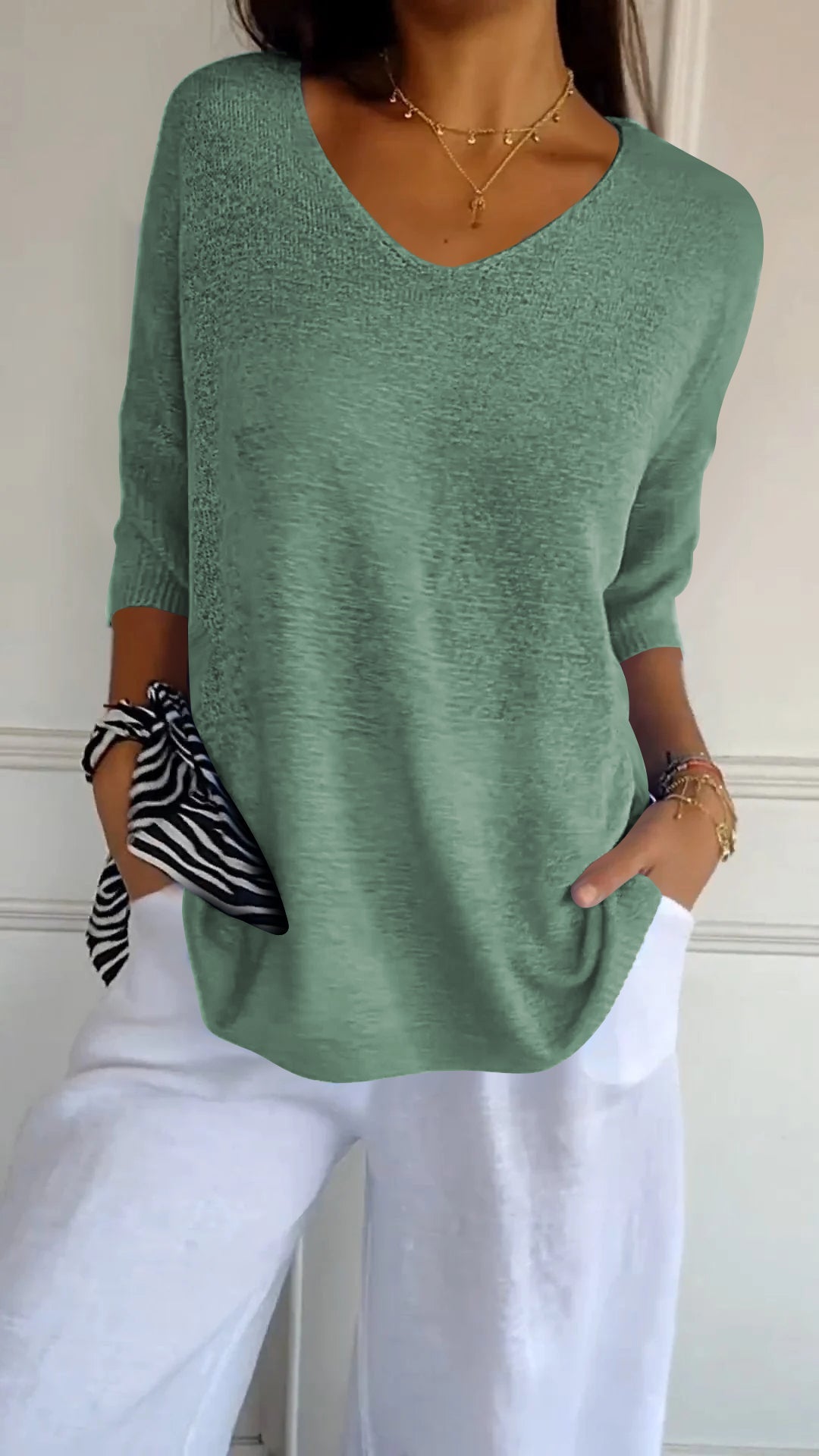 Anna™ | V-Neck Knitted Top