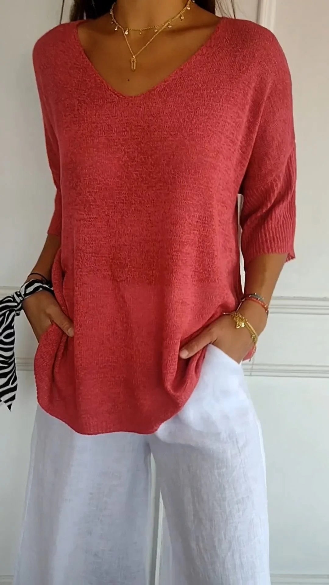 Anna™ | V-Neck Knitted Top