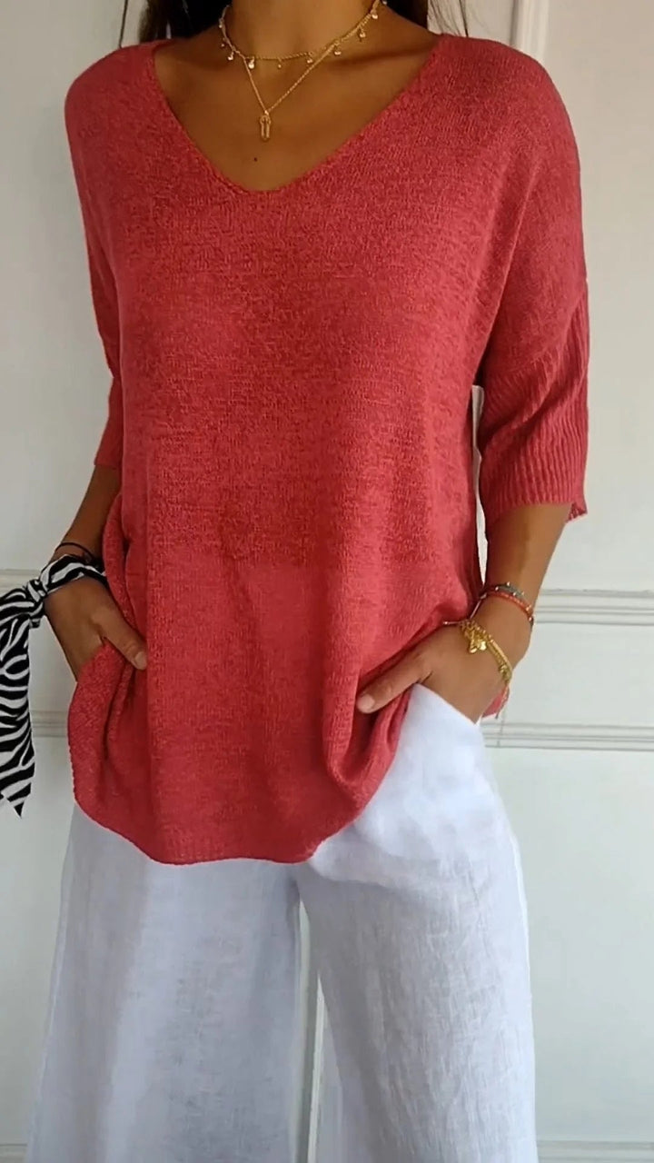 Anna™ | V-Neck Knitted Top