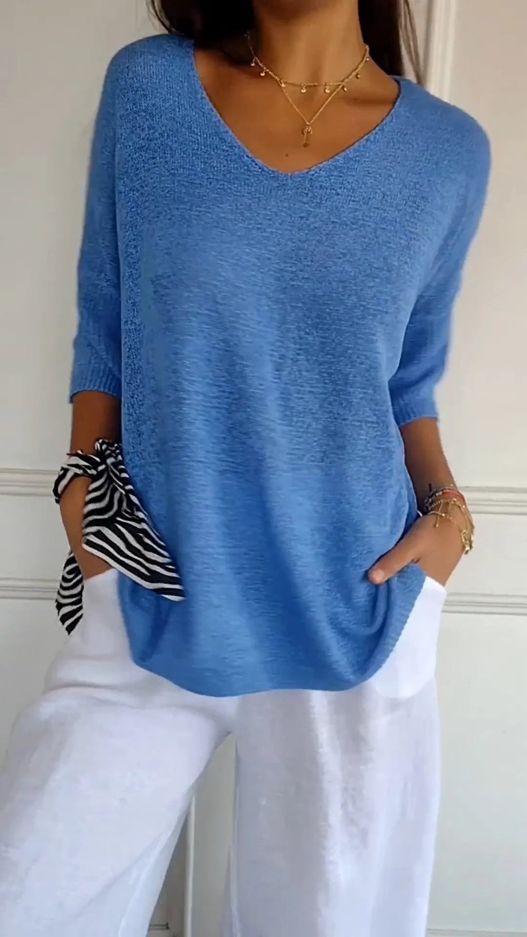 Anna™ | V-Neck Knitted Top