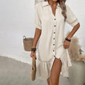 Aliyah |  Button-Down Ruffled Dress