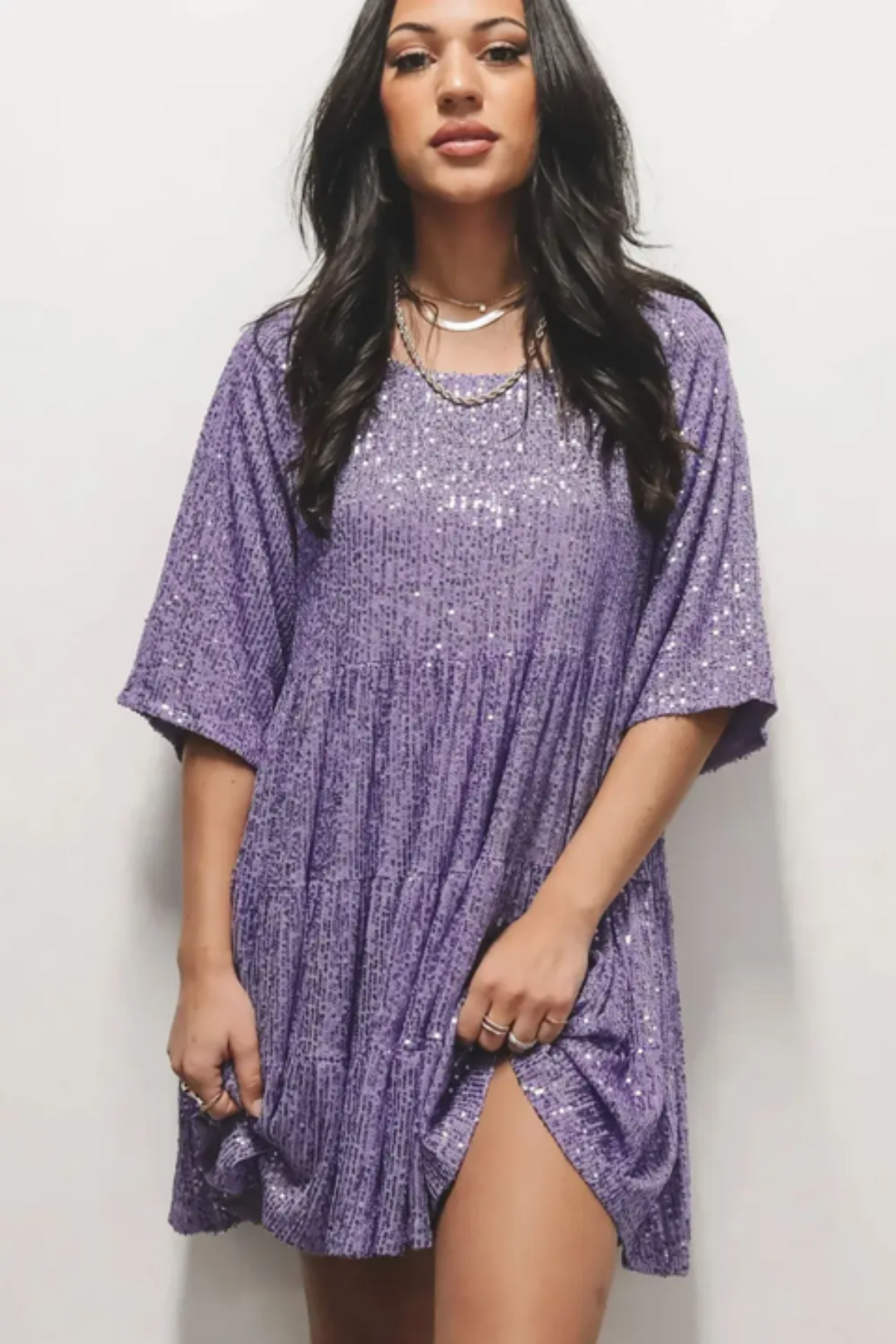 Lilia™ | Elegant Loose Party Dress with Sequins