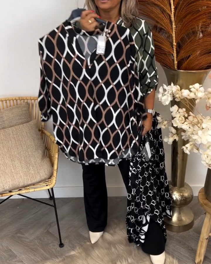 Janny™ | Casual Long-Sleeve Blouse with Elegant Pattern