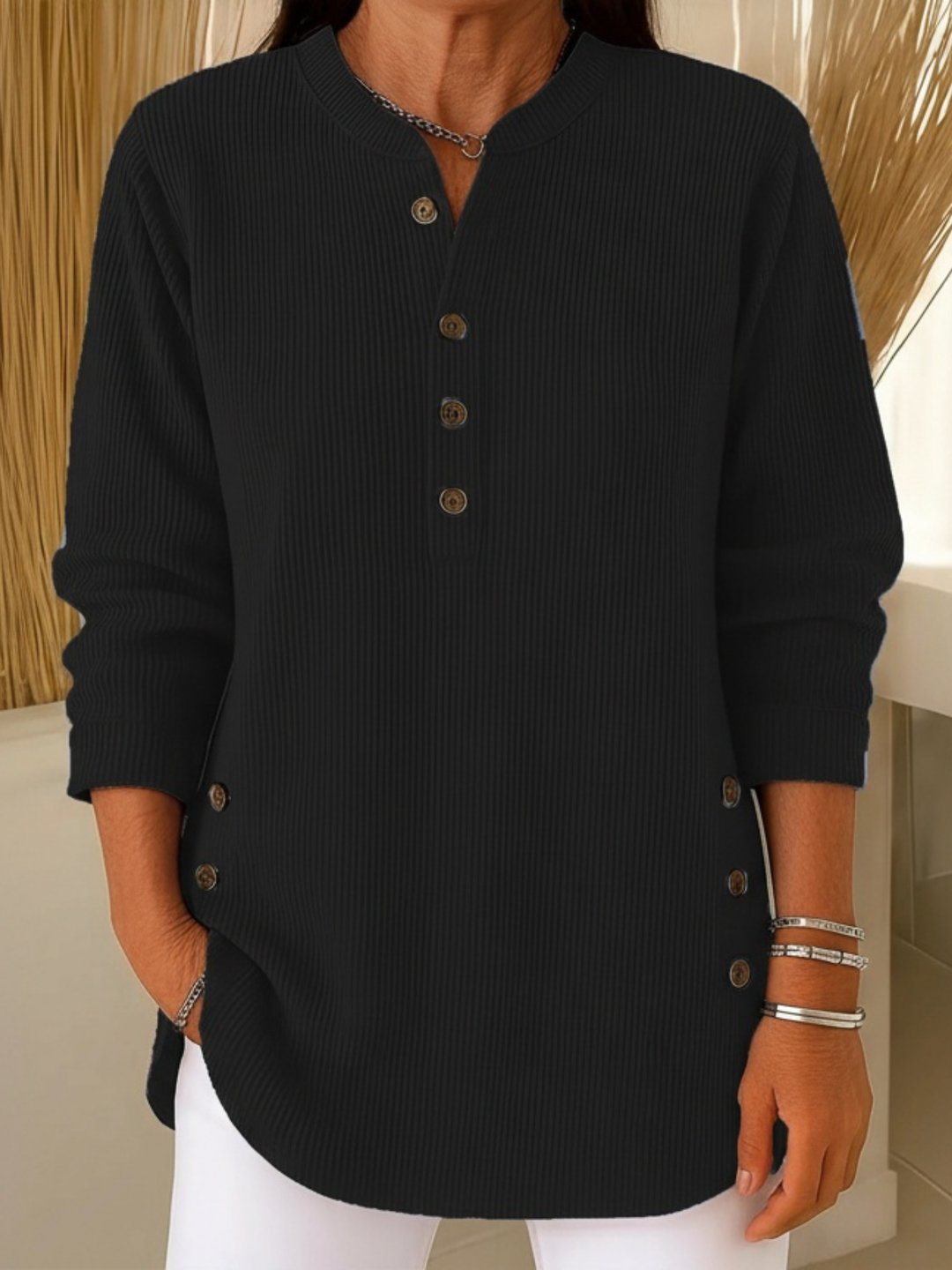 Annelie™ | Stylish Casual Henley Top