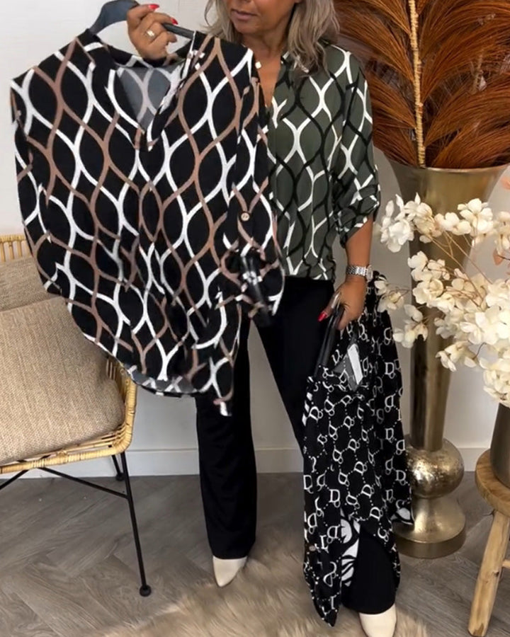 Janny™ | Casual Long-Sleeve Blouse with Elegant Pattern