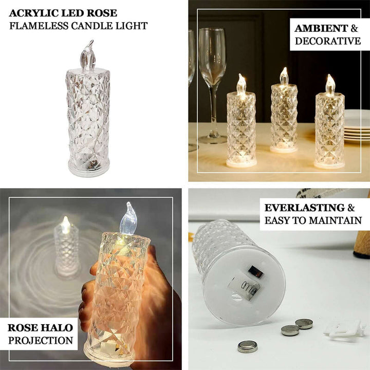 Lumirose™ | Candlestick with Crystal Rose - Romantic Glow without The Mess