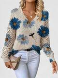 Aurélie |  Elegant Sweater with Floral Pattern