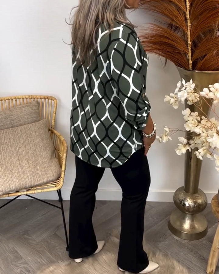 Janny™ | Casual Long-Sleeve Blouse with Elegant Pattern
