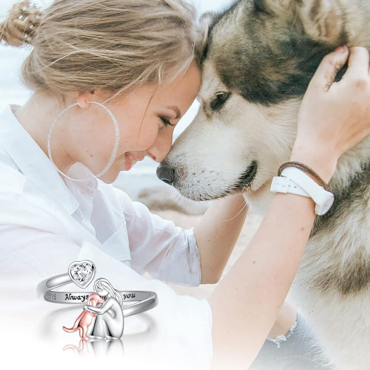 Preston & Payton™ | Ring with Dog Icon (Rose)