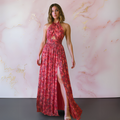 Vera |  Elegant Dress with Floral Print