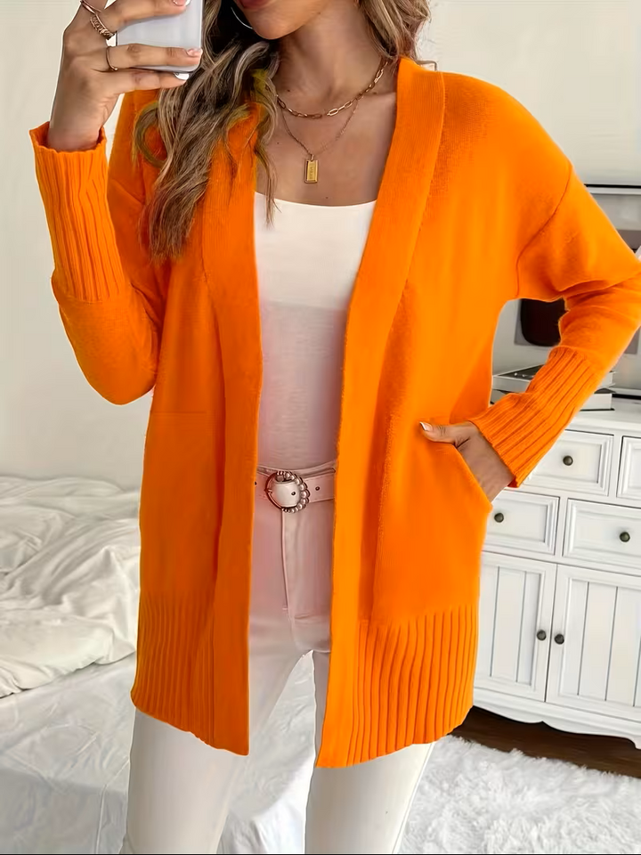 Jeltje | Women's Lightweight Open Front Pocket Cardigan Sweater