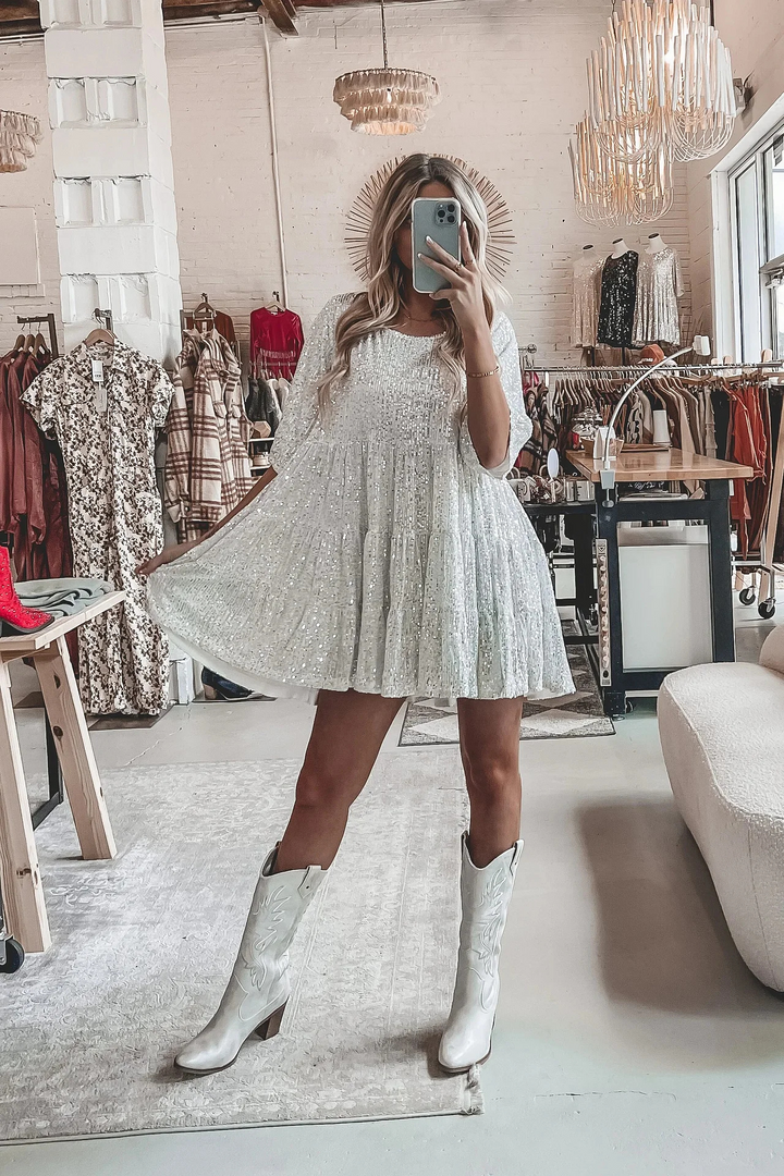 Lilia™ | Elegant Loose Party Dress with Sequins