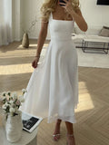 Nomi |  Elegant Long Dress in Semi-Transparent Chiffon