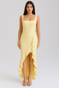 Bella |  Ruffled Satin Corset Dress