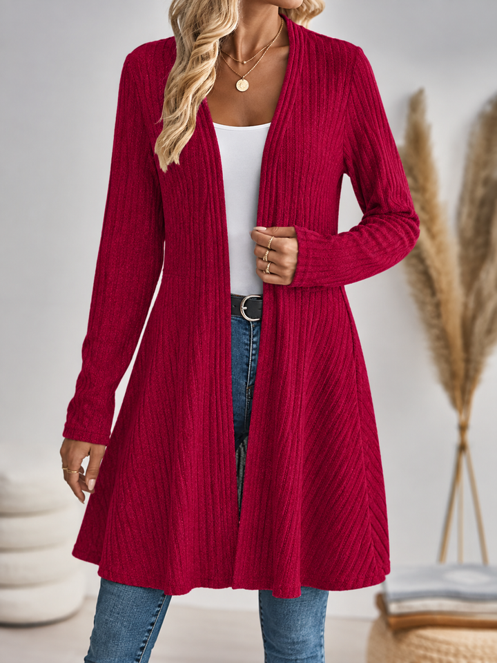 Romy - Longline Ribbed Women's Cardigan