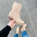 Cherry |  Stylish Khaki Suede Boots