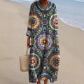 Marinella |  Bohemian Dress with Ethnic Print