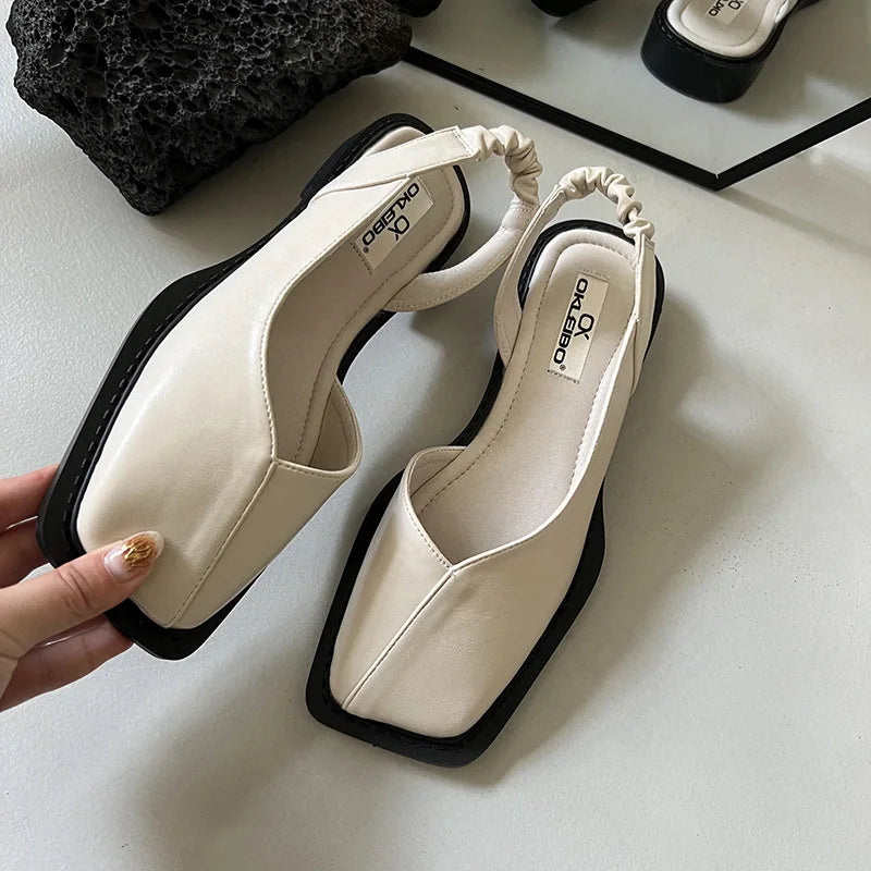 Lidia™ | Square-Toe Slingback Sandals