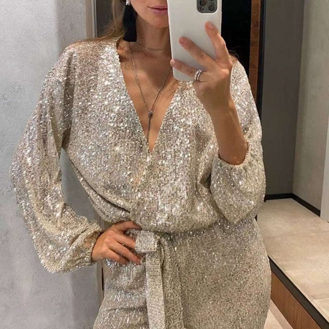 Amari™ | Stylish Sparkling Party Jumpsuit