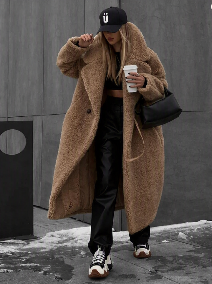 Sylvia | Women's Maxi Teddy Coat Oversized Long Winter