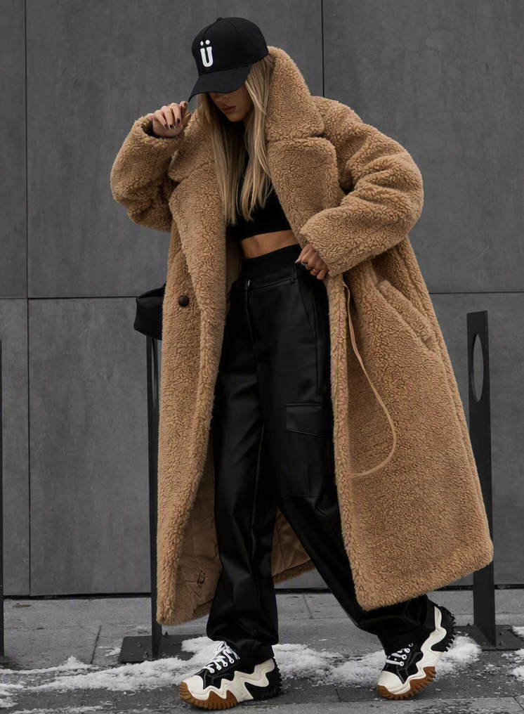 Sylvia | Women's Maxi Teddy Coat Oversized Long Winter