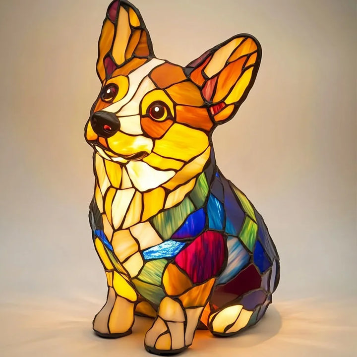 Lampe teckel série chien Art veilleuse résine teintée Table veilleuse mignon animaux de compagnie chiens thème lampes de Table LED décor à la maison