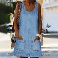 Sophie |  Practical and Lightweight Denim Summer Dress Summer Dress