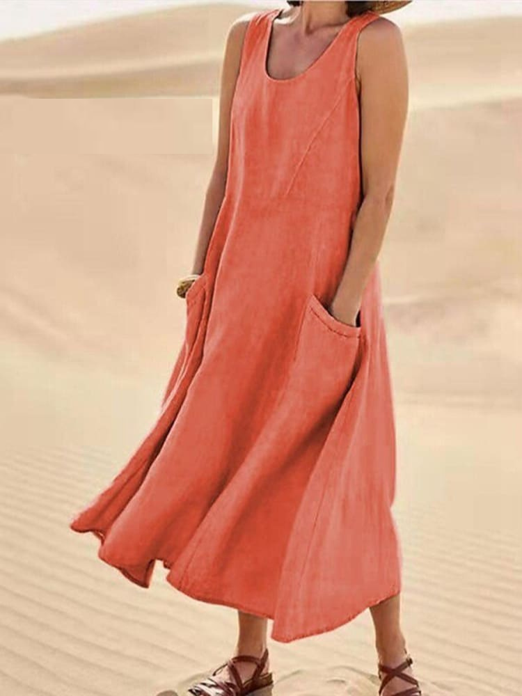 Emily™ | Elegant Linen Summer Dress
