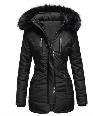 Aafke | Women's Parka Hooded Fur Trim Winter Long 2