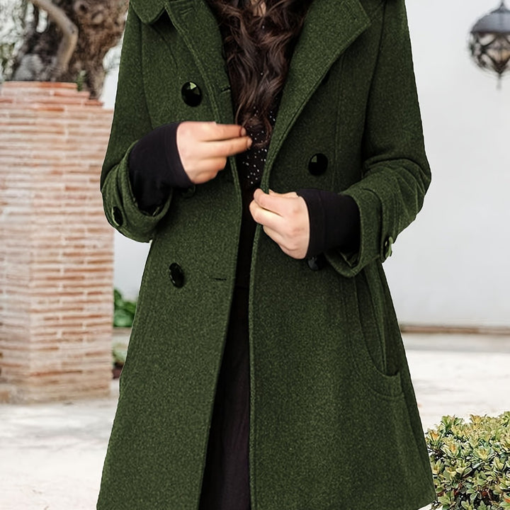 Aaltje | Women's Hooded Pea Coat Double Breasted Winter 4
