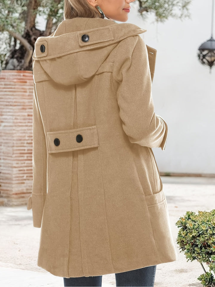 Aaltje | Women's Hooded Pea Coat Double Breasted Winter 6