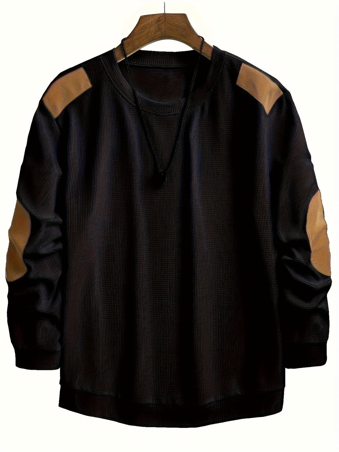 Aaron | Men's Pullover Sweater Elbow Patch Knit 10
