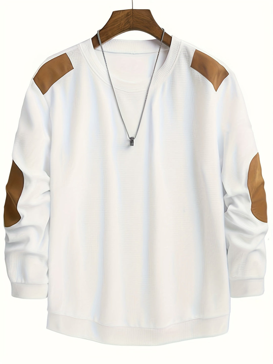 Aaron | Men's Pullover Sweater Elbow Patch Knit 4