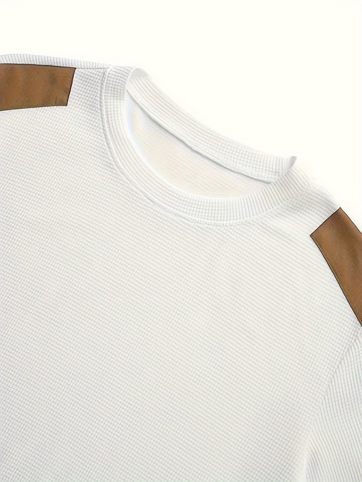 Aaron | Men's Pullover Sweater Elbow Patch Knit 6