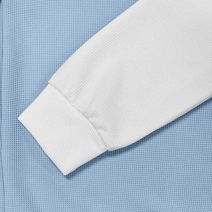Men's Color Block Quarter Zip Pullover – Detail View