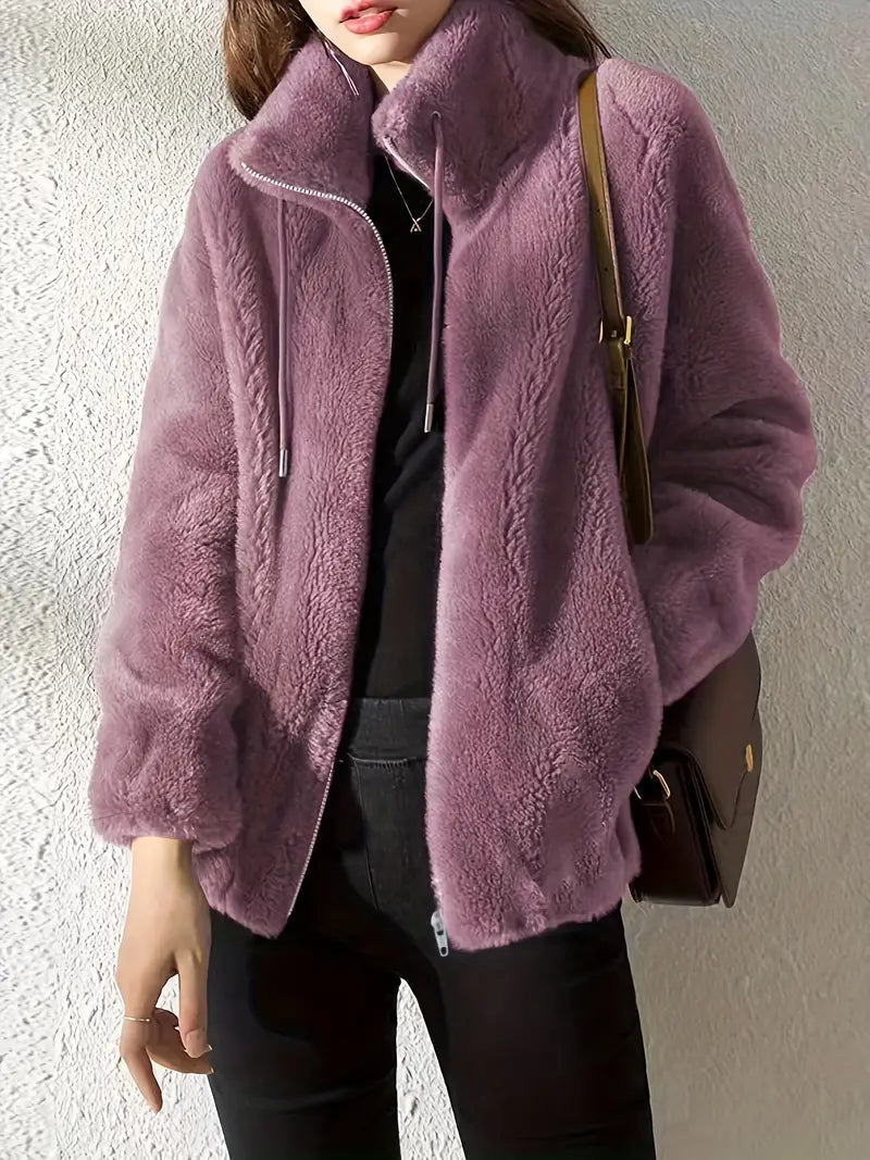 Adelaide | Women's Teddy Jacket Fuzzy Sherpa Fleece Winter 4