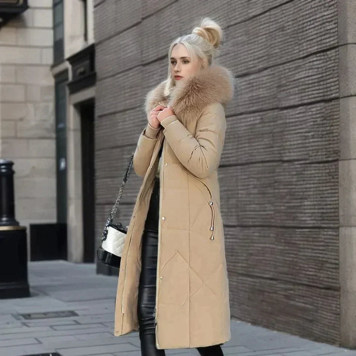 Alessia - Fur Trim Long Winter Puffer Coat 5