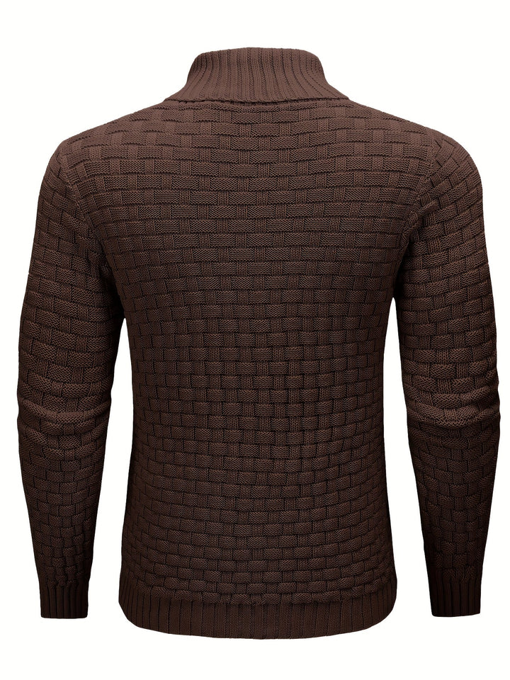 Alistair - Shawl Collar Textured Sweater 12