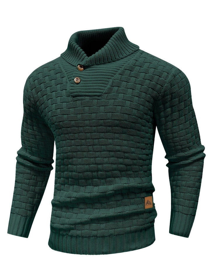 Alistair - Shawl Collar Textured Sweater 3