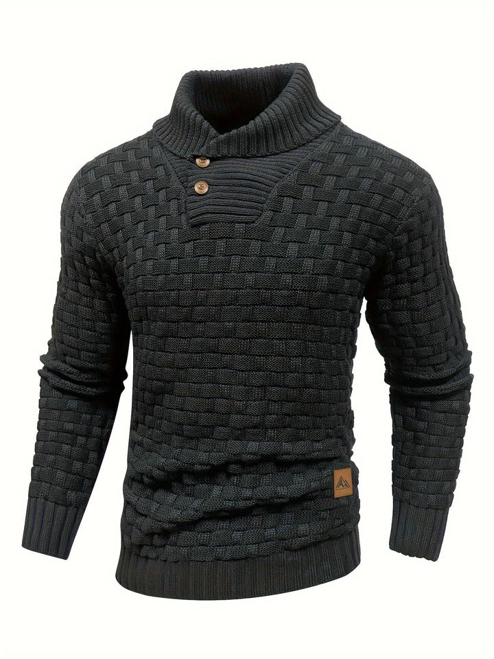 Alistair - Shawl Collar Textured Sweater 6