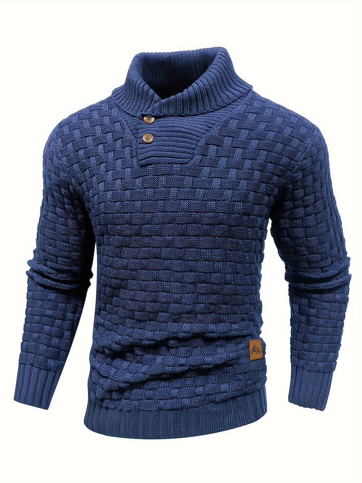 Alistair - Shawl Collar Textured Sweater 7