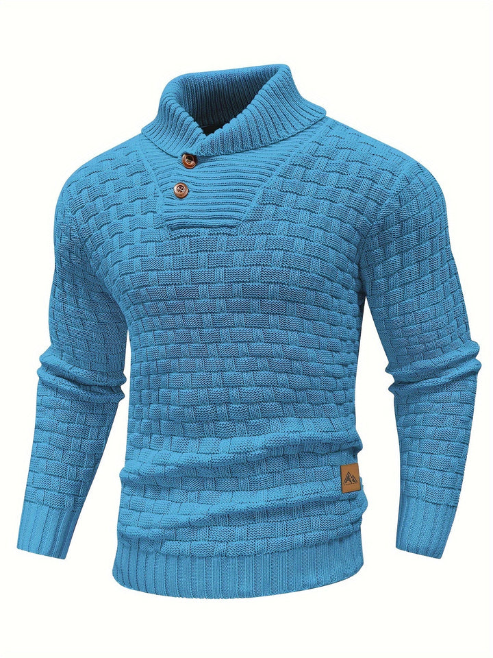 Alistair - Shawl Collar Textured Sweater 8