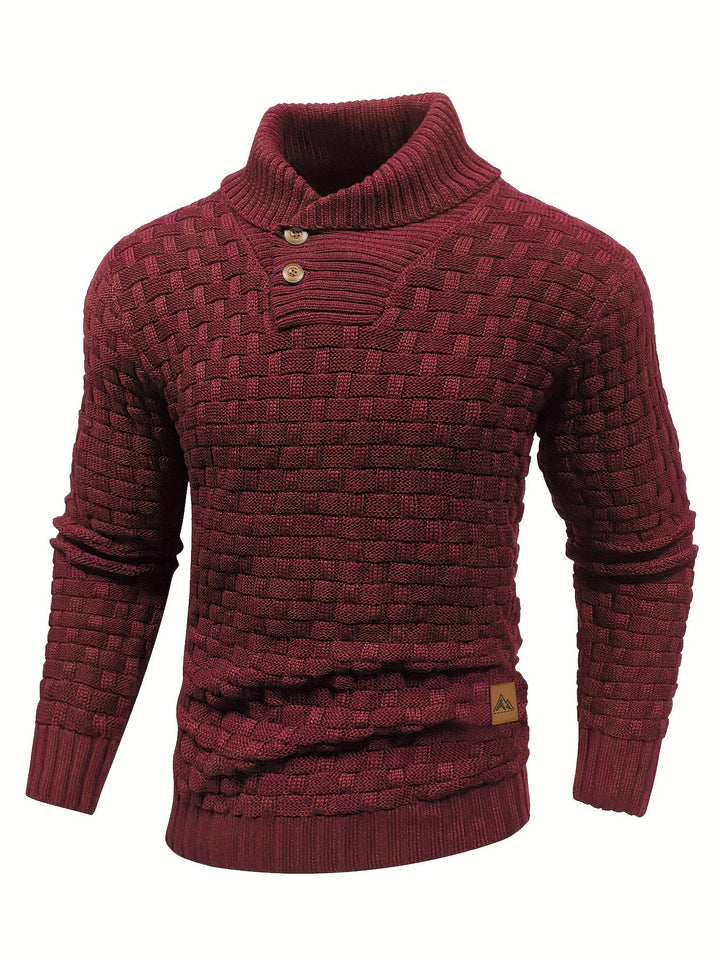 Alistair - Shawl Collar Textured Sweater 9