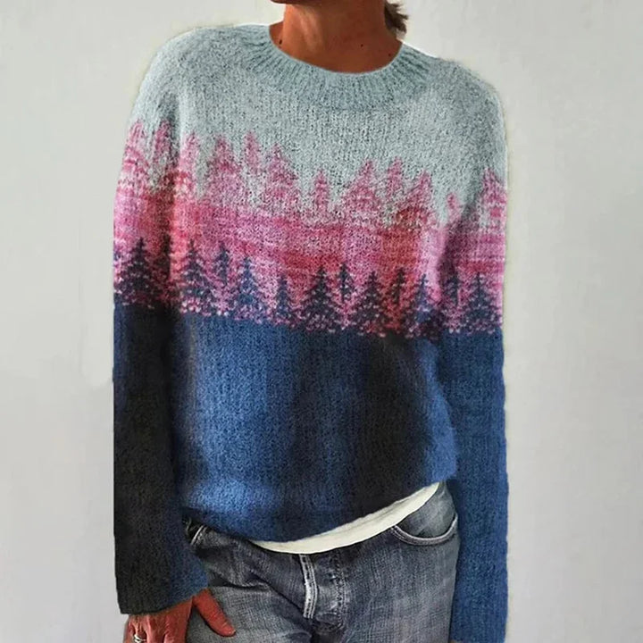 Alva - Nordic Forest Fair Isle Knit Sweater 1