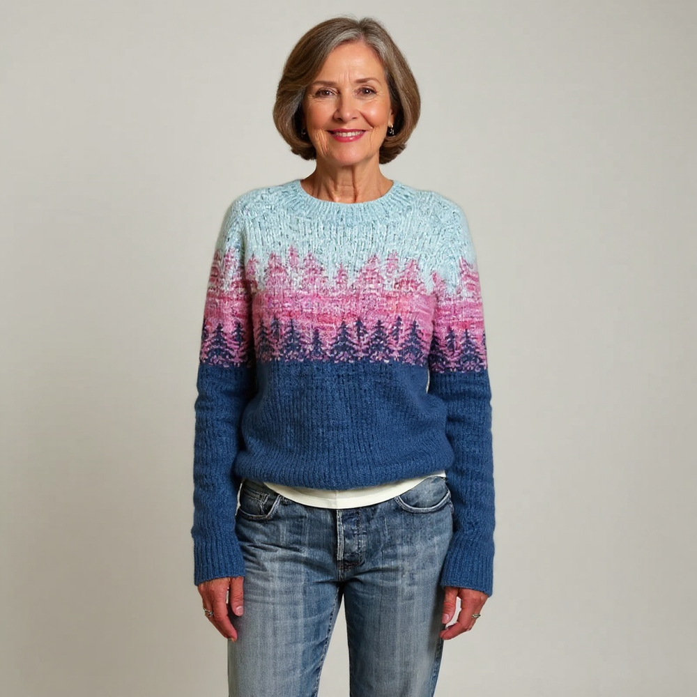 Alva - Nordic Forest Fair Isle Knit Sweater 2
