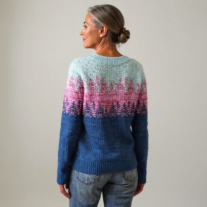 Alva - Nordic Forest Fair Isle Knit Sweater 3